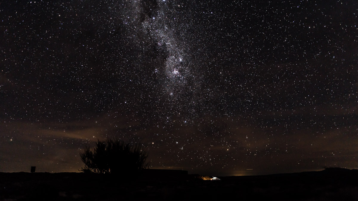 Bivouac sous les étoiles, désert d'Atacama